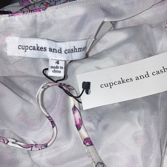 NWT Cupcakes & Cashmere White Floral Midi Dress 4 - Picture 5 of 6